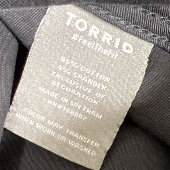 TORRID Crop Aviator Skinny Mid-Rise Pants Black Sz 14 NWT - Picture 7 of 7